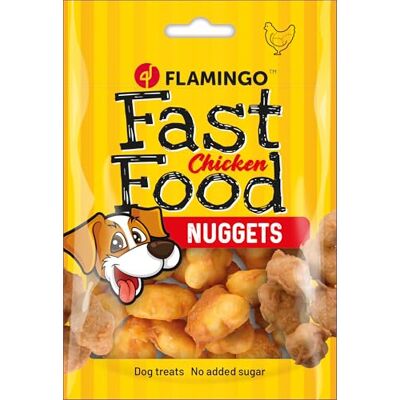 Flamingo NUGGETY FAST FOOD Z KURCZAKIEM 100G Flamingo NUGGETY FAST FOOD Z KURCZAKIEM 100G