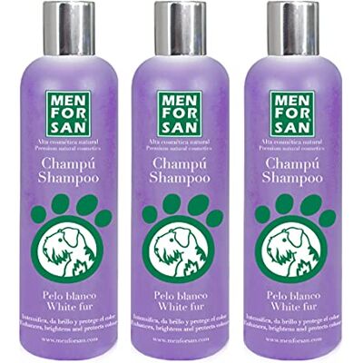 Menforsan Szampon dla psa o białej sierści 300 ml, opakowanie 3 szt. Wzmacniacz koloru o neutralnym pH dostosowanym do psa Menforsan Szampon dla psa o białej sierści 300 ml, opakowanie 3 szt. Wzmacniacz koloru o neutralnym pH dostosowanym do psa