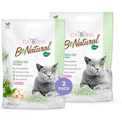CAT&RINA 5,5 l kuweta dla kota Tofu Zbrylanie roślinne. Do 30 dni użytkowania. Wyrzuca się do organicznej lub toalety. Piasek przeciwzapachowy, zapach zielonej herbaty, 2 sztuki CAT&RINA 5,5 l kuweta dla kota Tofu Zbrylanie roślinne. Do 30 dni użytkowania. Wyrzuca się do organicznej lub toalety. Piasek przeciwzapachowy, zapach zielonej herbaty, 2 sztuki