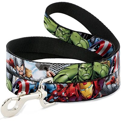Buckle-Down Smycz dla psa Marvel Avengers 4 superbohater Poses Close Up 150 cm długości 2,5 cm szerokości Buckle-Down Smycz dla psa Marvel Avengers 4 superbohater Poses Close Up 150 cm długości 2,5 cm szerokości