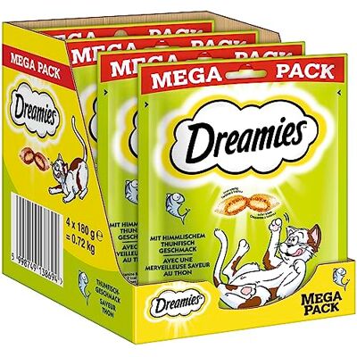 Dreamies Klassiker Przysmak dla Kotów, Tuńczyk, 4 x 180 g Dreamies Klassiker Przysmak dla Kotów, Tuńczyk, 4 x 180 g