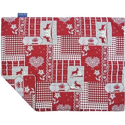 Dandy Dog Koc dla psa Kitzbühel Red – nadaje się do prania, wysokiej jakości, wytrzymały, wyprodukowany w Niemczech, rozmiar M Dandy Dog Koc dla psa Kitzbühel Red – nadaje się do prania, wysokiej jakości, wytrzymały, wyprodukowany w Niemczech, rozmiar M