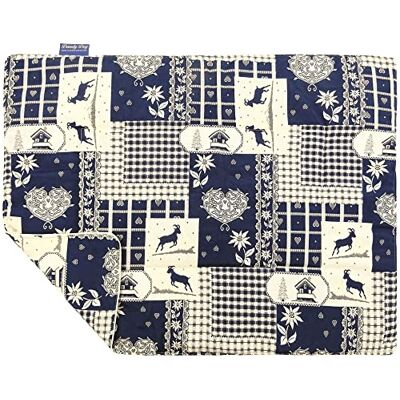 Dandy Dog Koc dla psa Kitzbühel Blue – nadaje się do prania, wysokiej jakości, wytrzymały, wyprodukowany w Niemczech, rozmiar L Dandy Dog Koc dla psa Kitzbühel Blue – nadaje się do prania, wysokiej jakości, wytrzymały, wyprodukowany w Niemczech, rozmiar L