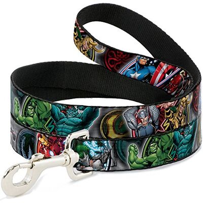 Buckle-Down Marvel Avengers Superhero Villain Pozy z klamrą dla psa, 6 stóp długich 1/2" szeroka, wielokolorowa Buckle-Down Marvel Avengers Superhero Villain Pozy z klamrą dla psa, 6 stóp długich 1/2" szeroka, wielokolorowa