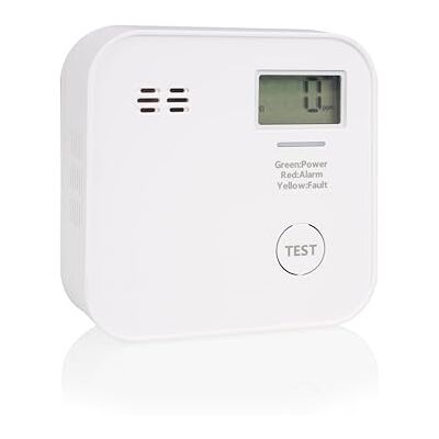 Smartwares czujnik CO 10 lat baterii wyświetlacz i wskaźnik LED Przycisk testowy FGA-13091 Smartwares czujnik CO 10 lat baterii wyświetlacz i wskaźnik LED Przycisk testowy FGA-13091