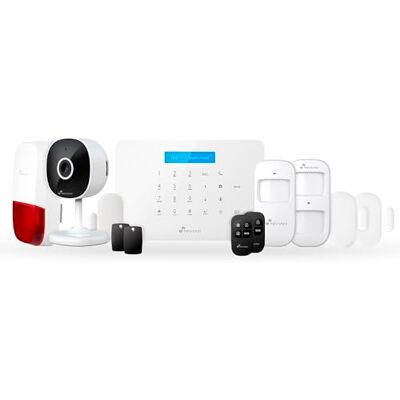 NIVIAN System alarmowy dla domu i biznesu bez miesięcznych opłat Zestaw alarmowy WiFi/gsm Zdalne sterowanie za pomocą aplikacji Tuya Łatwa instalacja bezprzewodowa do 60 czujników NIVIAN System alarmowy dla domu i biznesu bez miesięcznych opłat Zestaw alarmowy WiFi/gsm Zdalne sterowanie za pomocą aplikacji Tuya Łatwa instalacja bezprzewodowa do 60 czujników