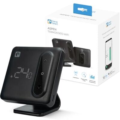 Garza Inteligentny termostat Wi-Fi do kotła i ogrzewania, z adapterem, miernikiem zużycia, sterowaniem dotykowym, wykrywaniem otwartych okien, kontrolą aplikacji i głosem, Alexa/Google, czarny Garza Inteligentny termostat Wi-Fi do kotła i ogrzewania, z adapterem, miernikiem zużycia, sterowaniem dotykowym, wykrywaniem otwartych okien, kontrolą aplikacji i głosem, Alexa/Google, czarny