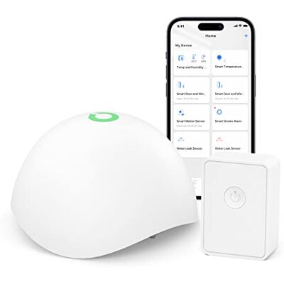 meross Inteligentny czujnik wody z koncentratorem bezprzewodowy wykrywacz powodzi, IP67, alarm audio do 60 dB, do kuchni, łazienki, piwnicy, tylko 2,4 Gzh meross Inteligentny czujnik wody z koncentratorem bezprzewodowy wykrywacz powodzi, IP67, alarm audio do 60 dB, do kuchni, łazienki, piwnicy, tylko 2,4 Gzh