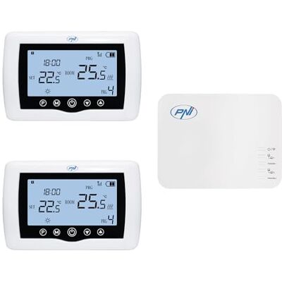 PNI CT410 PRO inteligentny termostat bezprzewodowy, z Wi-Fi, sterowanie 2 strefami przez Internet, do instalacji grzewczych, pomp, zaworów magnetycznych, aplikacji TuyaSmart, histereza 0,2 sto C PNI CT410 PRO inteligentny termostat bezprzewodowy, z Wi-Fi, sterowanie 2 strefami przez Internet, do instalacji grzewczych, pomp, zaworów magnetycznych, aplikacji TuyaSmart, histereza 0,2 sto C