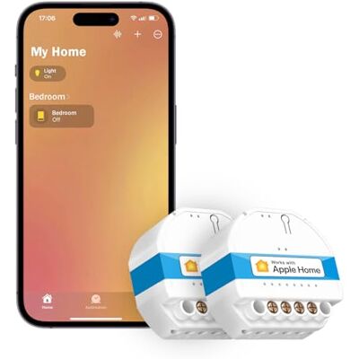meross Przełącznik Inteligentny (WYMAGANY PRZEWÓD NEUTRALNY), zestaw 2 przełączników modułu Wi-Fi kompatybilny z HomeKit, Siri, Alexa i Google Home, Przełącznik ścienny z poleceniem głosowym i pilotem meross Przełącznik Inteligentny (WYMAGANY PRZEWÓD NEUTRALNY), zestaw 2 przełączników modułu Wi-Fi kompatybilny z HomeKit, Siri, Alexa i Google Home, Przełącznik ścienny z poleceniem głosowym i pilotem