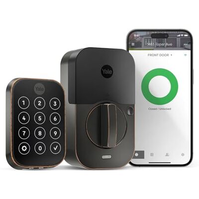Yale Assure Lock 2 Smart Deadbolt z Wi-Fi i klawiaturą, olejowany brąz, bezkluczykowy zamek do drzwi wejściowych ze sterowaniem aplikacją, wejściem kodu i zdalnym dostępem, bezpieczna elektroniczna Yale Assure Lock 2 Smart Deadbolt z Wi-Fi i klawiaturą, olejowany brąz, bezkluczykowy zamek do drzwi wejściowych ze sterowaniem aplikacją, wejściem kodu i zdalnym dostępem, bezpieczna elektroniczna