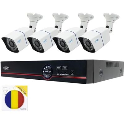 PNI House PTZ1500 AHD 5 MP system monitoringu wideo z rejestratorem, 4 kamerami i samoprzylepną flagą w zestawie. PNI House PTZ1500 AHD 5 MP system monitoringu wideo z rejestratorem, 4 kamerami i samoprzylepną flagą w zestawie.