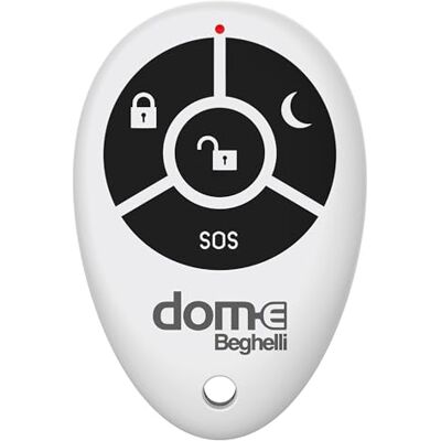 Beghelli Pilot antykradzieżowy z technologią LoRa, bateria CR2032, przycisk SOS, zasięg 100 metrów, do centrala Dom-e cod 60105 Beghelli Pilot antykradzieżowy z technologią LoRa, bateria CR2032, przycisk SOS, zasięg 100 metrów, do centrala Dom-e cod 60105