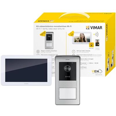VIMAR K42945 Jednorodzinny zestaw wideodomofonowy, zestaw głośnomówiący, tablica audio RFID, zasilacz z wymiennymi wtyczkami EU, UK, USA, AUS, wsporniki mocujące VIMAR K42945 Jednorodzinny zestaw wideodomofonowy, zestaw głośnomówiący, tablica audio RFID, zasilacz z wymiennymi wtyczkami EU, UK, USA, AUS, wsporniki mocujące