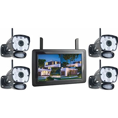 ELRO CZ60RIPS Color Night Vision 1080P HD kamera monitorująca zestaw z 4 kamerami, ekran 9" i aplikacją ELRO CZ60RIPS Color Night Vision 1080P HD kamera monitorująca zestaw z 4 kamerami, ekran 9" i aplikacją