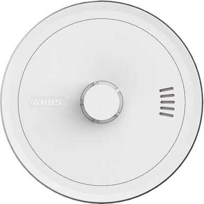 ABUS Bezprzewodowy czujnik ciepła Prevaro Connect, bezprzewodowy czujnik ciepła do kuchni, łazienki, dużego przycisku testowego, podkładki klejącej i uchwytu magnetycznego ABUS Bezprzewodowy czujnik ciepła Prevaro Connect, bezprzewodowy czujnik ciepła do kuchni, łazienki, dużego przycisku testowego, podkładki klejącej i uchwytu magnetycznego