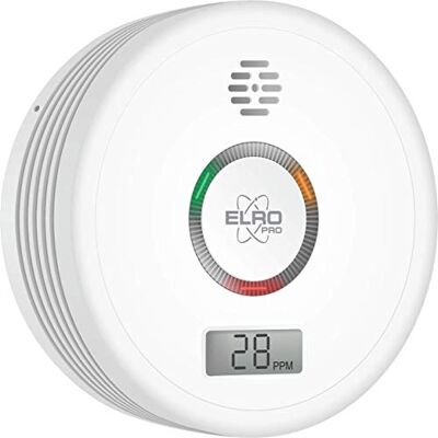 ELRO 10-letnia bateria-Automatyczny autotest-Wyświetlacz-Zgodny z europejską normą EN50291 PRO PK4910 Design Detektor tlenku węgla Tryb nocny-10, biały, 1 ELRO 10-letnia bateria-Automatyczny autotest-Wyświetlacz-Zgodny z europejską normą EN50291 PRO PK4910 Design Detektor tlenku węgla Tryb nocny-10, biały, 1