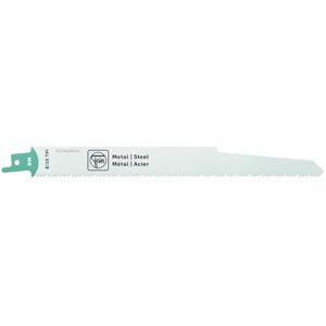 Fein Brzeszczot do piły szablastej BIM 205 T8 / 10 MS (długość cięcia 205 mm, TPI 8/10, maks. grubość materiału 4 mm, do metalu od 4 do 12 mm, ząbkowane zęby, brzeszczot piły) 31324000452 Fein Brzeszczot do piły szablastej BIM 205 T8 / 10 MS (długość cięcia 205 mm, TPI 8/10, maks. grubość materiału 4 mm, do metalu od 4 do 12 mm, ząbkowane zęby, brzeszczot piły) 31324000452