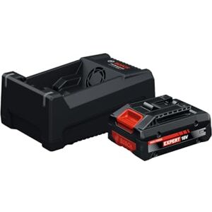 Bosch EXPERT 18V System Wysokoprądowy zestaw startowy: Akumulator EXBA18V-40 z szybką ładowarką GAL 12V/18-80 (maks. moc 2 000 W) Bosch EXPERT 18V System Wysokoprądowy zestaw startowy: Akumulator EXBA18V-40 z szybką ładowarką GAL 12V/18-80 (maks. moc 2 000 W)