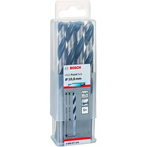 Bosch Professional 5 szt. HSS wiertło spiralne PointTeQ (do metalu, 10,6 x 87 x 133 mm, akcesoria wiertarko-wkrętarki) Bosch Professional 5 szt. HSS wiertło spiralne PointTeQ (do metalu, 10,6 x 87 x 133 mm, akcesoria wiertarko-wkrętarki)