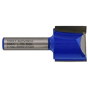 TIVOLY Frez do rowków - Ø22mm, Węglik, Głowica Ø8mm - Narzędzie do drewna TIVOLY Frez do rowków - Ø22mm, Węglik, Głowica Ø8mm - Narzędzie do drewna