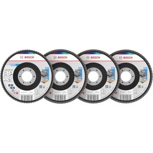 Bosch 60x Zestaw tarcz listkowych X451 (do Stal, Aluminiowy, Ø 115 mm, Ziarnistość 40, 60, 80, 120, Professional Akcesoria Duża szlifierka kątowa) Bosch 60x Zestaw tarcz listkowych X451 (do Stal, Aluminiowy, Ø 115 mm, Ziarnistość 40, 60, 80, 120, Professional Akcesoria Duża szlifierka kątowa)