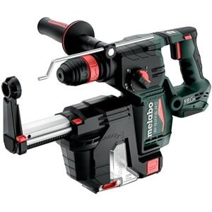 Metabo Akumulatorowy młot kombi KH 18 LTX BL 24 Q zestaw ISA 18 V, 2,2 J, energia udaru 24 mm, średnica wiercenia w betonie SDS-plus z odsysaniem, silnik bezszczotkowy, idealny do wiercenia i Metabo Akumulatorowy młot kombi KH 18 LTX BL 24 Q zestaw ISA 18 V, 2,2 J, energia udaru 24 mm, średnica wiercenia w betonie SDS-plus z odsysaniem, silnik bezszczotkowy, idealny do wiercenia i