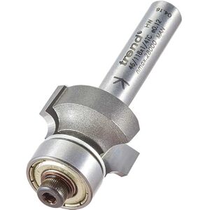 Trend Profesjonalny frez profilowy owalny z prowadzeniem łożyskowym, promień 3 mm, trzpień 1/4 cala, średnica cięcia 18,7 mm, długość cięcia 9,5 mm, dwa łożyska, węglik spiekany (TCT), 46/118X1/4TC Trend Profesjonalny frez profilowy owalny z prowadzeniem łożyskowym, promień 3 mm, trzpień 1/4 cala, średnica cięcia 18,7 mm, długość cięcia 9,5 mm, dwa łożyska, węglik spiekany (TCT), 46/118X1/4TC