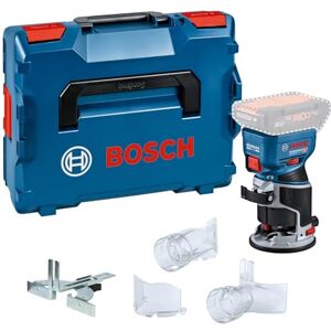 System profesjonalny 18 V firmy Bosch: frezarka akum. GKF 18V-8 (prowadnica równ., 2 adaptery do ods. pyłu – frezowanie, osłona przeciwodpr., tuleja zac. 8 mm, klucz, walizka L-BOXX, bez akum./ład.) System profesjonalny 18 V firmy Bosch: frezarka akum. GKF 18V-8 (prowadnica równ., 2 adaptery do ods. pyłu – frezowanie, osłona przeciwodpr., tuleja zac. 8 mm, klucz, walizka L-BOXX, bez akum./ład.)