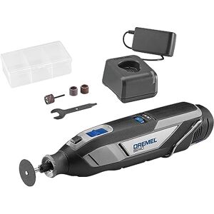 Dremel 8240 akumulatorowe narzędzie obrotowe 12V 2Ah, akumulator litowo-jonowy, zestaw narzędzi wielofunkcyjnych z 5 akcesoriami, zmienną prędkością 5.000-35.000 obr. Dremel 8240 akumulatorowe narzędzie obrotowe 12V 2Ah, akumulator litowo-jonowy, zestaw narzędzi wielofunkcyjnych z 5 akcesoriami, zmienną prędkością 5.000-35.000 obr.