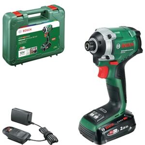 Bosch 18V System Akumulatorowa wkrętarka udarowa UniversalImpactDrive 18V-210 (wydajna, kompaktowa wkrętarka udarowa do obróbki drewna, akumulator PBA 18V 2.0Ah W-Bm, ładowarką AL18V-20, walizka) Bosch 18V System Akumulatorowa wkrętarka udarowa UniversalImpactDrive 18V-210 (wydajna, kompaktowa wkrętarka udarowa do obróbki drewna, akumulator PBA 18V 2.0Ah W-Bm, ładowarką AL18V-20, walizka)