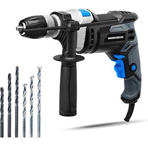 Hammerhead 7,5 A 1/2 cala wiertarka udarowa o zmiennej prędkości z 3 szt. bitów metalowych i 3 szt. bitów do betonu HAHD075 Hammerhead 7,5 A 1/2 cala wiertarka udarowa o zmiennej prędkości z 3 szt. bitów metalowych i 3 szt. bitów do betonu HAHD075