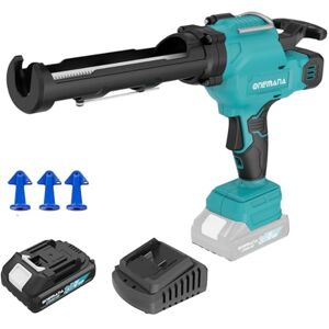 ONEMANA Akumulatorowy pistolet na kartusz, 300 ml, elektryczna prasa do nabojów, 6 regulowanych prędkości, w zestawie 1 akumulator 2,0 Ah i ładowarka, idealny do uszczelniania ONEMANA Akumulatorowy pistolet na kartusz, 300 ml, elektryczna prasa do nabojów, 6 regulowanych prędkości, w zestawie 1 akumulator 2,0 Ah i ładowarka, idealny do uszczelniania