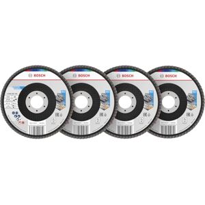 Bosch 60x Zestaw tarcz listkowych X451 (do Stal, Aluminiowy, Ø 125 mm, Ziarnistość 40, 60, 80, 120, Professional Akcesoria Duża szlifierka kątowa) Bosch 60x Zestaw tarcz listkowych X451 (do Stal, Aluminiowy, Ø 125 mm, Ziarnistość 40, 60, 80, 120, Professional Akcesoria Duża szlifierka kątowa)