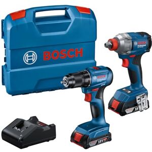 Bosch Professional 18 V firmy : akumulatorowa wkrętarka udarowa GDX 18V-285 i wiertarko-wkrętarka akumulatorowa GSR 185-LI (2x GBA 18V 2.0Ah, ładowarka GAL 18V-20, walizka) Bosch Professional 18 V firmy : akumulatorowa wkrętarka udarowa GDX 18V-285 i wiertarko-wkrętarka akumulatorowa GSR 185-LI (2x GBA 18V 2.0Ah, ładowarka GAL 18V-20, walizka)