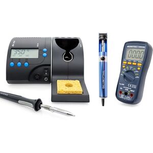 ersa Zestaw serwisowy elektroniczny: RDS 80 stacja lutownicza (80 W, 3 ustawienia wstępne, tryb czuwania/auto-off) + multimetr cyfrowy True-RMS CAT III 600 V/CAT II 1000 V + pompa rozlutowująca ESD z ersa Zestaw serwisowy elektroniczny: RDS 80 stacja lutownicza (80 W, 3 ustawienia wstępne, tryb czuwania/auto-off) + multimetr cyfrowy True-RMS CAT III 600 V/CAT II 1000 V + pompa rozlutowująca ESD z