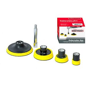 Dino KRAFTPAKET Zestaw M10 talerz podporowy 30 mm 50 mm 75 mm 100 mm z przedłużeniem 80 mm do maszyny polerskiej z gwintem M10. Pasuje do akumulatorowej maszyny polerskiej 640241 Dino KRAFTPAKET Zestaw M10 talerz podporowy 30 mm 50 mm 75 mm 100 mm z przedłużeniem 80 mm do maszyny polerskiej z gwintem M10. Pasuje do akumulatorowej maszyny polerskiej 640241