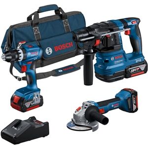 Bosch Professional 18V System Akumulatorowy zestaw Combo: GSB 18V-45 + GBH 18V-22 + GWS 18V-8 (zestaw: 3 akumulatory GBA 18V 4.0Ah, ładowarka GAL 18V-40, torba) – Amazon Exclusive Bosch Professional 18V System Akumulatorowy zestaw Combo: GSB 18V-45 + GBH 18V-22 + GWS 18V-8 (zestaw: 3 akumulatory GBA 18V 4.0Ah, ładowarka GAL 18V-40, torba) – Amazon Exclusive