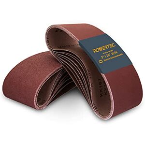 POWERTEC 110802 taśmy szlifierskie, 8 x 45 cm, asortyment taśm szlifierskich z tlenku glinu, 5 sztuk po 40, 60, 80, 120 cm, gruby papier ścierny premium do przenośnej szlifierki taśmowej, 20 sztuk POWERTEC 110802 taśmy szlifierskie, 8 x 45 cm, asortyment taśm szlifierskich z tlenku glinu, 5 sztuk po 40, 60, 80, 120 cm, gruby papier ścierny premium do przenośnej szlifierki taśmowej, 20 sztuk