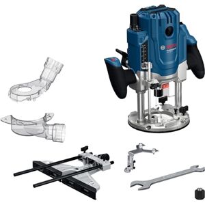 Bosch Sieciowa frezarka górnowrzecionowa GOF 20-12 (moc nominalna 2 000 W, adapter do odsysania pyłu, prowadnica rolkowa i równoległa, zestaw tulei) Bosch Sieciowa frezarka górnowrzecionowa GOF 20-12 (moc nominalna 2 000 W, adapter do odsysania pyłu, prowadnica rolkowa i równoległa, zestaw tulei)