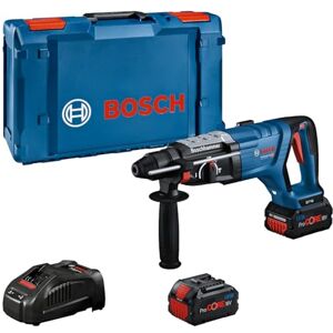 System profesjonalny 18 V firmy Bosch: akumulatorowy młot udarowo-obrotowy GBH 18V-28 D (KickBack Control, 2 akumulatory GBA 18V 5.5Ah, ładowarka GAL 1880, rękojeść dodatkowa, walizka XL-BOXX) System profesjonalny 18 V firmy Bosch: akumulatorowy młot udarowo-obrotowy GBH 18V-28 D (KickBack Control, 2 akumulatory GBA 18V 5.5Ah, ładowarka GAL 1880, rękojeść dodatkowa, walizka XL-BOXX)