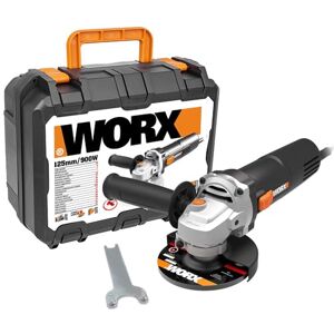 WORX Szlifierka kątowa 900W Bj: 125 mm WX718 (12000 obr/min, dostarczana z uchwytem pomocniczym i metalową tarczą szlifierską) WORX Szlifierka kątowa 900W Bj: 125 mm WX718 (12000 obr/min, dostarczana z uchwytem pomocniczym i metalową tarczą szlifierską)