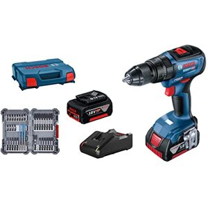 Bosch system 18V: akumulatorowa wiertarko-wkrętarka udarowa GSB 18V-50 (2 akumulatory GBA 18V 4.0Ah, szybka ładowarka GAL 18V-40, walizka L-Case i akcesoria) Amazon Exclusive Set Bosch system 18V: akumulatorowa wiertarko-wkrętarka udarowa GSB 18V-50 (2 akumulatory GBA 18V 4.0Ah, szybka ładowarka GAL 18V-40, walizka L-Case i akcesoria) Amazon Exclusive Set