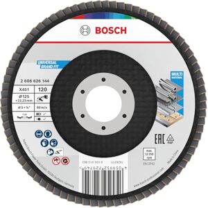 Bosch 15x Tarcza listkowa X451, G80, G120 (do Stal, Aluminiowy, Ø 125 mm, Ziarnistość 120, Professional Akcesoria Mała szlifierka kątowa) Bosch 15x Tarcza listkowa X451, G80, G120 (do Stal, Aluminiowy, Ø 125 mm, Ziarnistość 120, Professional Akcesoria Mała szlifierka kątowa)