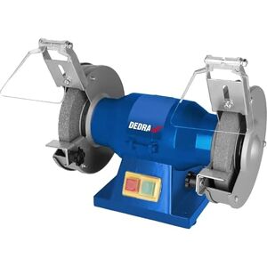 Dedra Szlifierka stołowa z podwójnymi tarczami, 150 W, DED7776, 150 × 16 mm, możliwość mocowania na stole, przełącznik podnapięciowy, regulowane podkładki robocze, metalowa obudowa Dedra Szlifierka stołowa z podwójnymi tarczami, 150 W, DED7776, 150 × 16 mm, możliwość mocowania na stole, przełącznik podnapięciowy, regulowane podkładki robocze, metalowa obudowa
