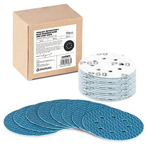toolant Tarcza szlifierska w kształcie diamentu, 13 cm, ziarnistość 60, rewolucyjny patent, 8-otworowe tarcze szlifierskie na rzep do szlifierek losowych i szlifierek mimośrodowych, 50 sztuk toolant Tarcza szlifierska w kształcie diamentu, 13 cm, ziarnistość 60, rewolucyjny patent, 8-otworowe tarcze szlifierskie na rzep do szlifierek losowych i szlifierek mimośrodowych, 50 sztuk