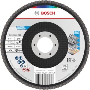 Bosch 15x Tarcza listkowa X451, G80, G120 (do Stal, Aluminiowy, Ø 125 mm, Ziarnistość 80, Professional Akcesoria Mała szlifierka kątowa) Bosch 15x Tarcza listkowa X451, G80, G120 (do Stal, Aluminiowy, Ø 125 mm, Ziarnistość 80, Professional Akcesoria Mała szlifierka kątowa)