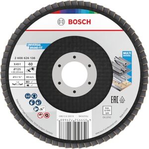 Bosch 15x Tarcza listkowa X451, G40, G60 (do Stal, Aluminiowy, Ø 125 mm, Ziarnistość 40, Professional Akcesoria Mała szlifierka kątowa) Bosch 15x Tarcza listkowa X451, G40, G60 (do Stal, Aluminiowy, Ø 125 mm, Ziarnistość 40, Professional Akcesoria Mała szlifierka kątowa)