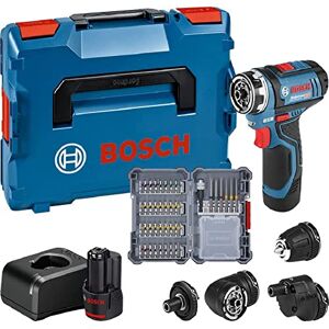 Bosch Wiertarka Akumulatorowa GSR 12 V-15 FC – System FlexiClick (w zestawie 2 x akumulatory 2,0 GBA, ładowarka, 4 x nasadki, zestaw akcesoriów 40-częściowy) Bosch Wiertarka Akumulatorowa GSR 12 V-15 FC – System FlexiClick (w zestawie 2 x akumulatory 2,0 GBA, ładowarka, 4 x nasadki, zestaw akcesoriów 40-częściowy)