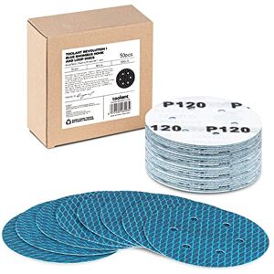 toolant Tarcza szlifierska w kształcie diamentu, 15 cm, ziarnistość 120, rewolucyjny patent, 8-otworowe tarcze szlifierskie na rzep do szlifierek losowych i szlifierek mimośrodowych, 50 sztuk toolant Tarcza szlifierska w kształcie diamentu, 15 cm, ziarnistość 120, rewolucyjny patent, 8-otworowe tarcze szlifierskie na rzep do szlifierek losowych i szlifierek mimośrodowych, 50 sztuk